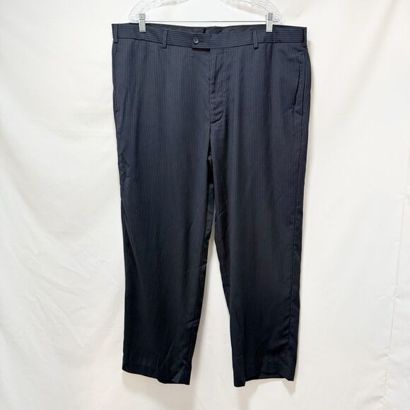 Van Heusen Pleated Classic Fit Dress Pants Men's Striped 42W 30L - Picture 1 of 16